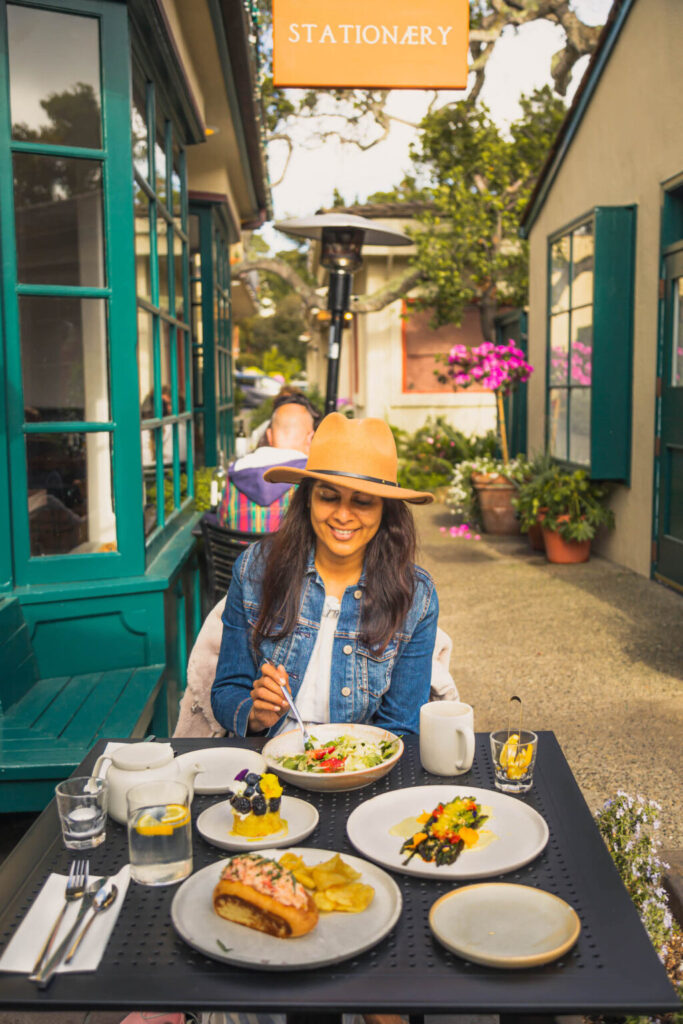 Outdoor dinings at Stationaery in Carmel, California.