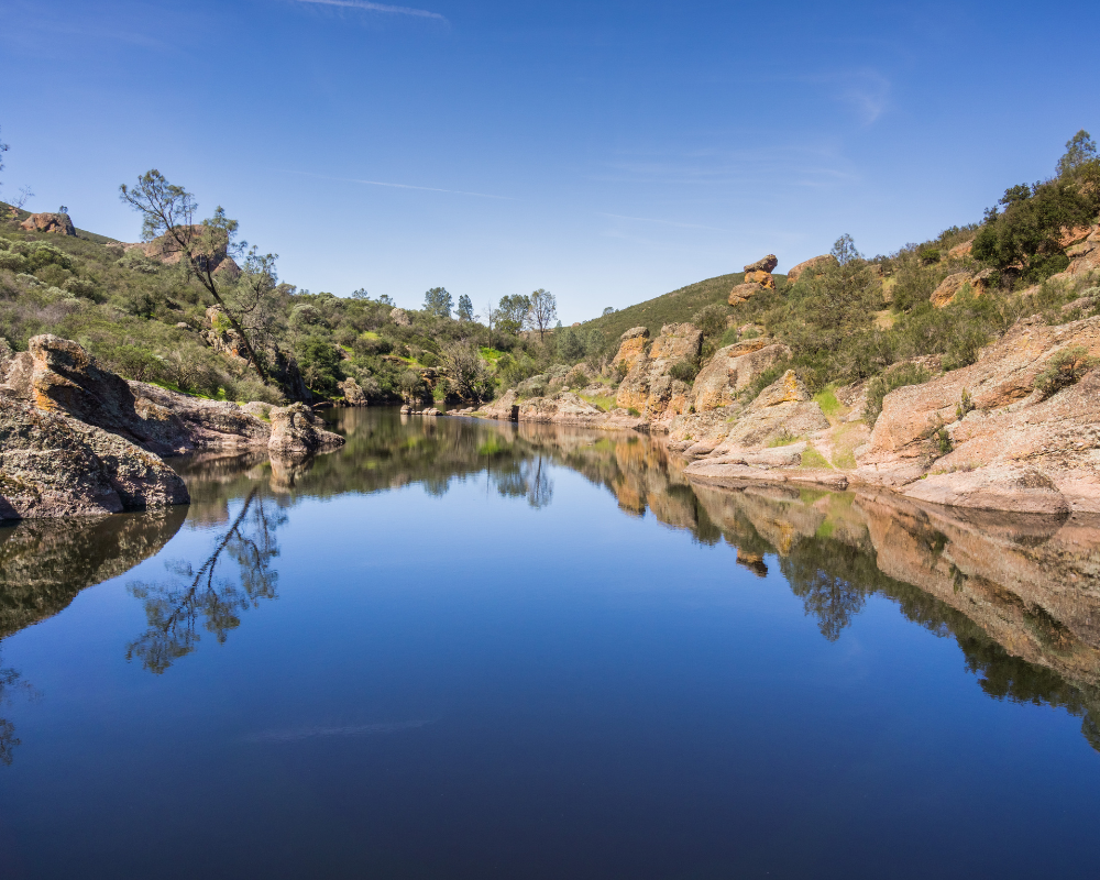 Bear Gulch Resevoir at Pinnacles National Park.