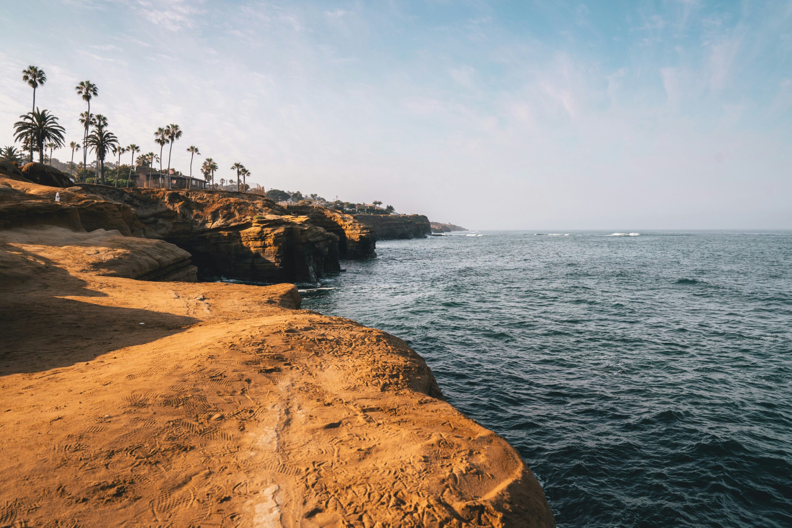 San Diego coast in California.